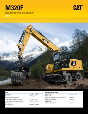 Excavadoras hidráulicas  de ruedas Caterpillar M320F