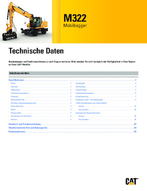 Excavadoras hidráulicas  de ruedas Caterpillar M322