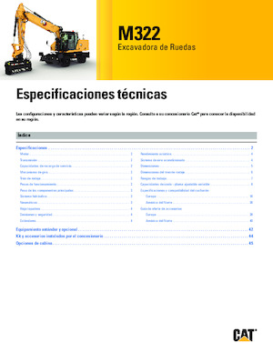 Excavadoras hidráulicas  de ruedas Caterpillar M322
