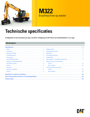 Excavadoras hidráulicas  de ruedas Caterpillar M322