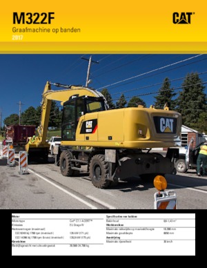 Excavadoras hidráulicas  de ruedas Caterpillar M322F