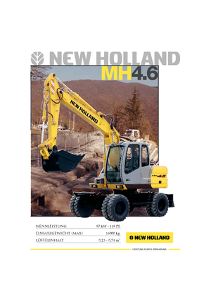 Excavadoras hidráulicas  de ruedas New Holland MH 4.6