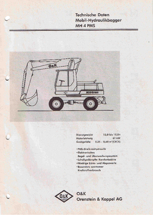 Excavadoras hidráulicas  de ruedas O&K MH 4 PMS