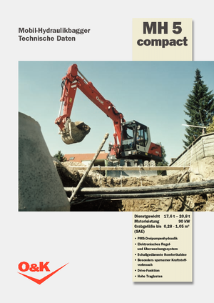 Excavadoras hidráulicas  de ruedas O&K MH 5 Compact