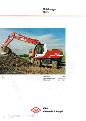 Excavadoras hidráulicas  de ruedas O&K MH 5