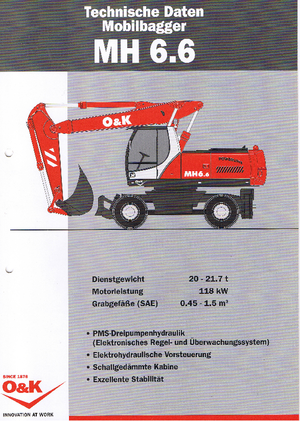 Excavadoras hidráulicas  de ruedas O&K MH 6.6