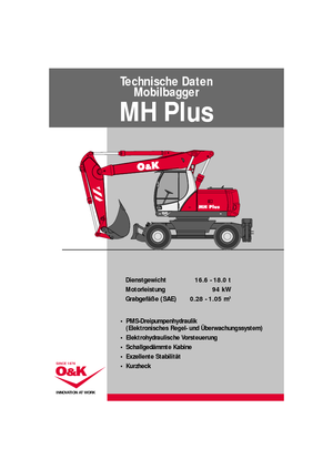 Excavadoras hidráulicas  de ruedas O&K MH PLUS B