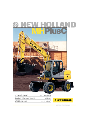 Excavadoras hidráulicas  de ruedas New Holland MH Plus C