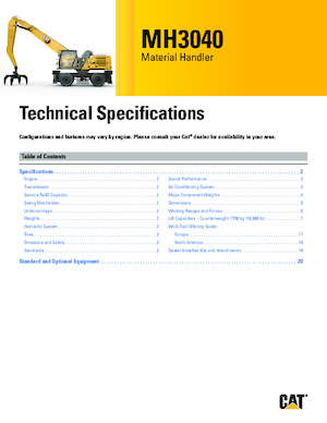 Manipuladores de materiales Caterpillar MH3040