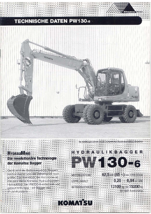 Excavadoras hidráulicas  de ruedas Komatsu PW130-6