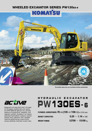 Excavadoras hidráulicas  de ruedas Komatsu PW130-6