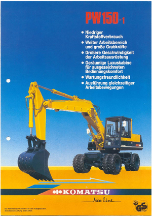 Excavadoras hidráulicas  de ruedas Komatsu PW150-1