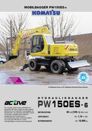 Excavadoras hidráulicas  de ruedas Komatsu PW150-6