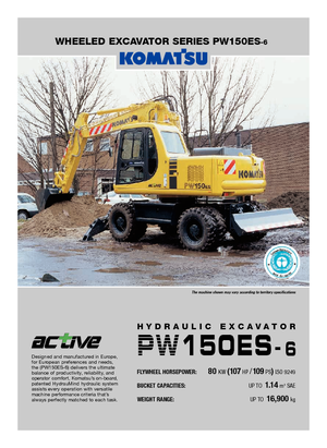 Excavadoras hidráulicas  de ruedas Komatsu PW150-6