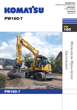 Excavadoras hidráulicas  de ruedas Komatsu PW160-7E0