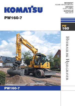 Excavadoras hidráulicas  de ruedas Komatsu PW160-7E0