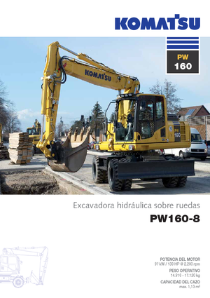 Excavadoras hidráulicas  de ruedas Komatsu PW160-8