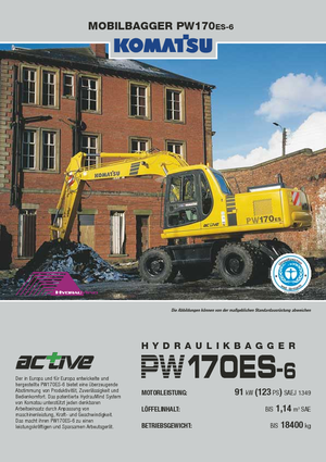 Excavadoras hidráulicas  de ruedas Komatsu PW170-6