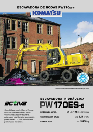Excavadoras hidráulicas  de ruedas Komatsu PW170-6