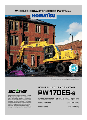 Excavadoras hidráulicas  de ruedas Komatsu PW170-6