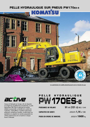 Excavadoras hidráulicas  de ruedas Komatsu PW170-6