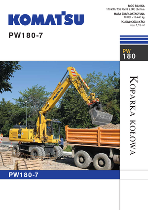 Excavadoras hidráulicas  de ruedas Komatsu PW180-7E0