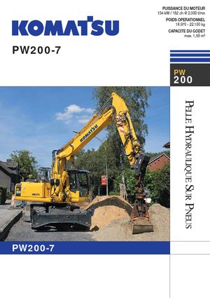 Excavadoras hidráulicas  de ruedas Komatsu PW200-7E0