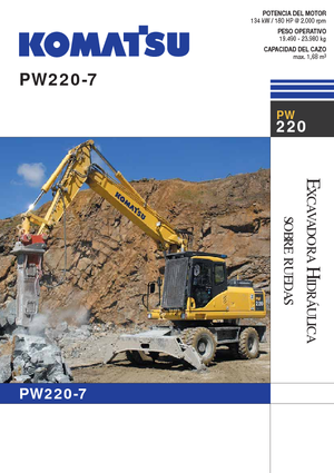 Excavadoras hidráulicas  de ruedas Komatsu PW220-7