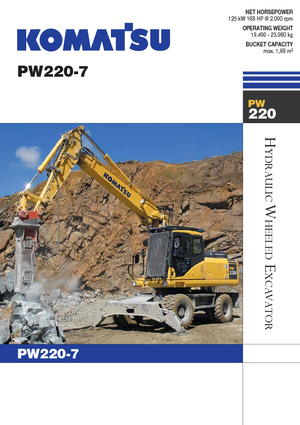Excavadoras hidráulicas  de ruedas Komatsu PW220-7