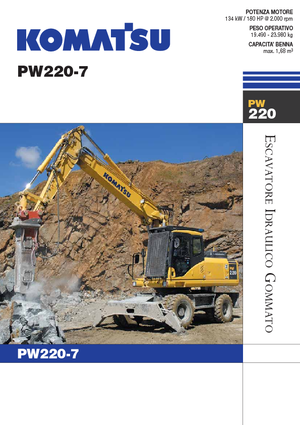 Excavadoras hidráulicas  de ruedas Komatsu PW220-7