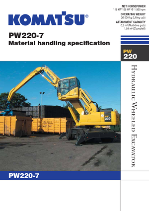 Excavadoras hidráulicas  de ruedas Komatsu PW220-7MH