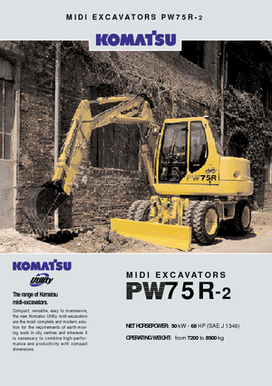 Excavadoras hidráulicas  de ruedas Komatsu PW75 R-2