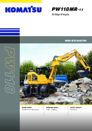 Excavadoras hidráulicas  de ruedas Komatsu PW118MR-11