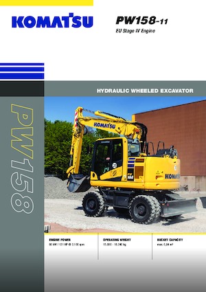 Excavadoras hidráulicas  de ruedas Komatsu PW158-11E0