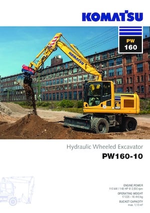 Excavadoras hidráulicas  de ruedas Komatsu PW160-10 