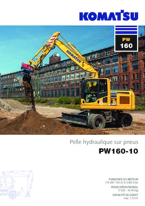 Excavadoras hidráulicas  de ruedas Komatsu PW160-10 