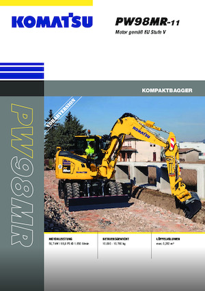 Excavadoras hidráulicas  de ruedas Komatsu PW98MR-11E0