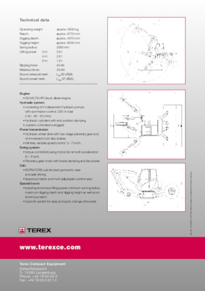 Excavadoras hidráulicas  de ruedas Terex S1