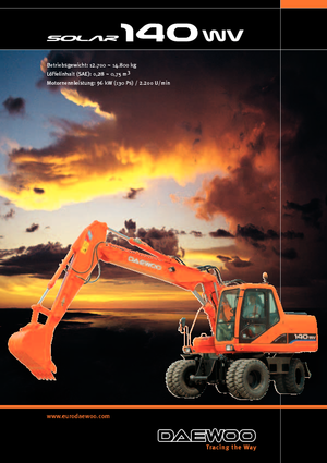 Excavadoras hidráulicas  de ruedas Doosan Solar 140 W-V