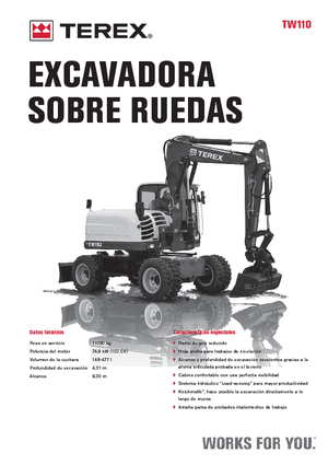 Excavadoras hidráulicas  de ruedas Terex TW 110