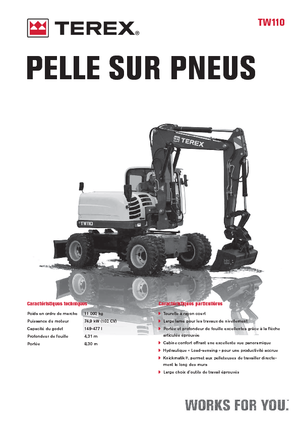 Excavadoras hidráulicas  de ruedas Terex TW 110