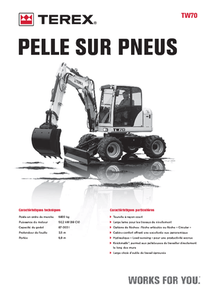 Excavadoras hidráulicas  de ruedas Terex TW 70