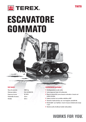 Excavadoras hidráulicas  de ruedas Terex TW 70