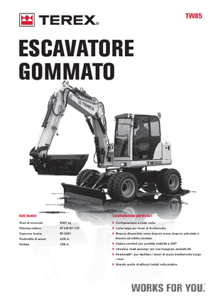 Excavadoras hidráulicas  de ruedas Terex TW 85