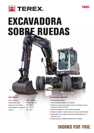 Excavadoras hidráulicas  de ruedas Terex TW 85