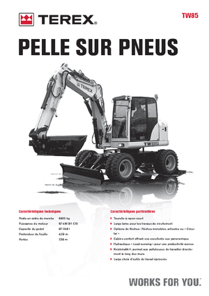 Excavadoras hidráulicas  de ruedas Terex TW 85