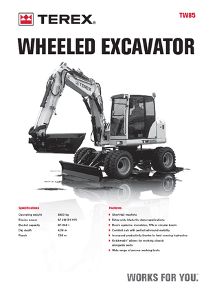 Excavadoras hidráulicas  de ruedas Terex TW 85