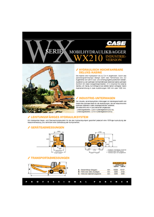 Excavadoras hidráulicas  de ruedas Case WX 210
