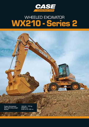 Excavadoras hidráulicas  de ruedas Case WX 210 S-3