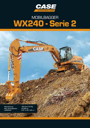 Excavadoras hidráulicas  de ruedas Case WX 240 S-3